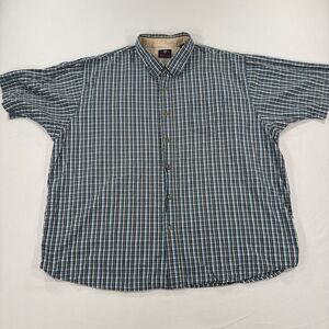 Wrangler Authentics Short Sleeve Button Up Shirt Men's 2XL Plaid Cotton Casual